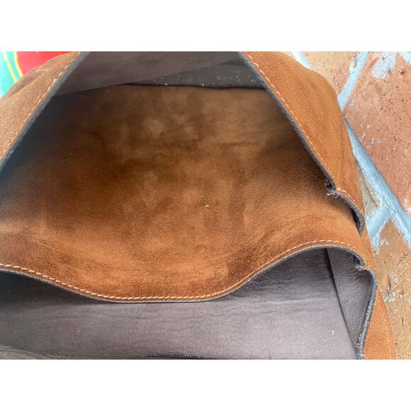 Sundance Wandering Way Small Shoulder Bag Leather & Suede Brown With Hook Latch - Picture 13 of 16